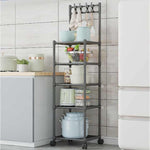 Charger l&#39;image dans la galerie, Etagère de rangement avec crochet ustensiles de cuisine organisateur
