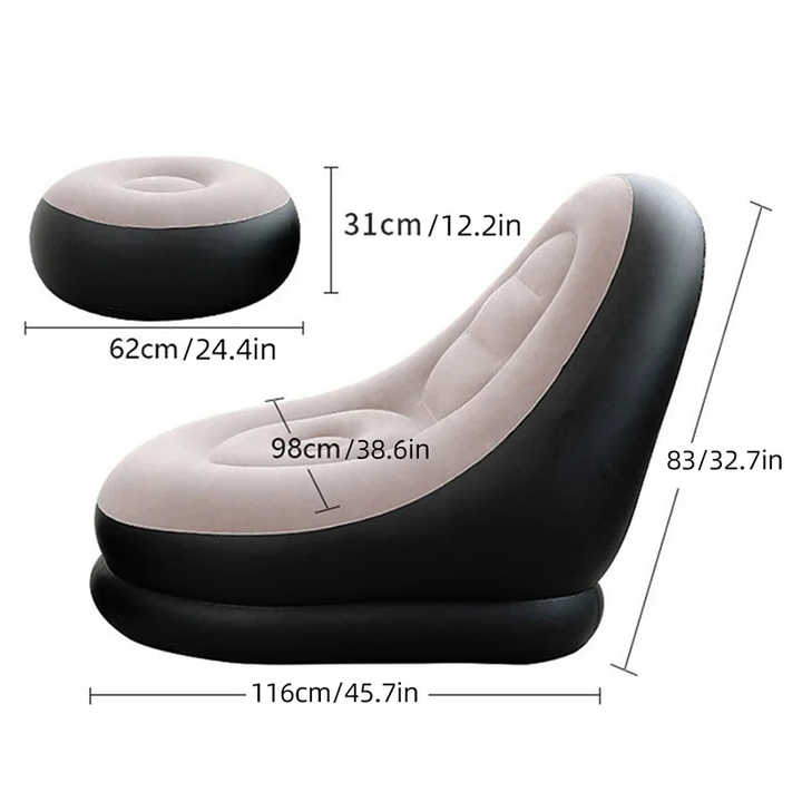Fauteuil gonflable + pompe manuel
