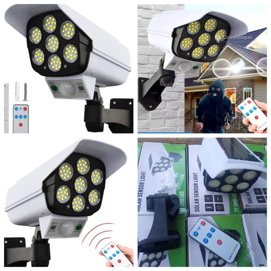 Lampe solaire avec capteur de mouvement + télécommande