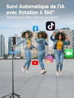 Charger l&#39;image dans la galerie, Trépied automatique avec suivi de mouvement, télécommande et fonction selfie
