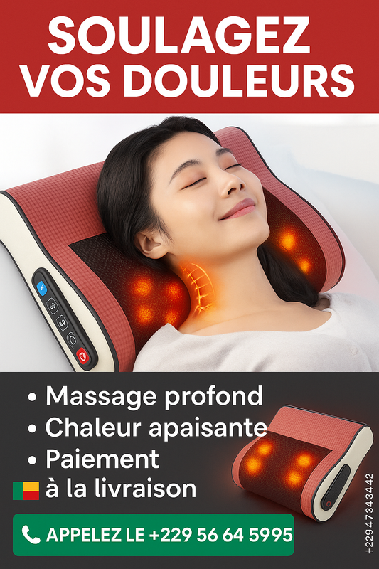 Oreiller de Massage pour Cou, Épaules et Corps Entier
