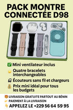 Charger l&#39;image dans la galerie, La montre connectée D98 avec son pack ultra complet

